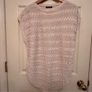 Ralph Lauren Cream Cable-Knit Sleeveless Crewneck Sweater Size XL